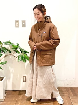 「patagonia」｜「アイテム（ワンピース/ドレス）」を使った、urd_nanakoさん（レディース・154cm）の秋コーディネート