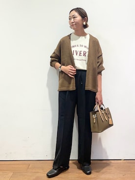 「URBAN RESEARCH DOORS（アーバンリサーチドアーズ）のアイテム」を使った、ちばななこさん（レディース・154cm）の秋コーディネート