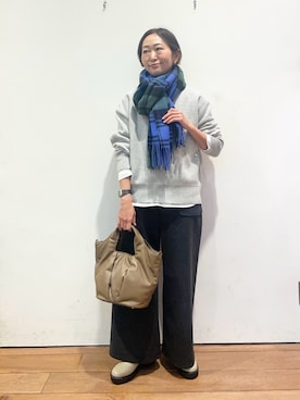 「アイテム（ハンドバッグ）」を使った、ちばななこさん（レディース・154cm）の冬コーディネート