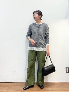 「URBAN RESEARCH DOORS（アーバンリサーチドアーズ）のアイテム（Tシャツ/カットソー）」を使った、ちばななこさん（レディース・154cm）の秋コーディネート