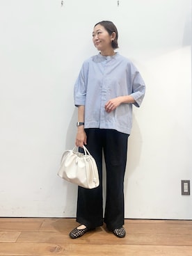 「FORK&SPOON（フォークアンドスプーン）のアイテム（トップス）」を使った、ちばななこさん（レディース・154cm）の春コーディネート