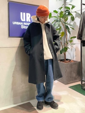 「オーバーコート」｜平田望夢さん（メンズ・172cm）の冬コーディネート