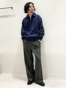 「アイテム（スウェット）」を使った、平田望夢さん（メンズ・172cm）の秋コーディネート