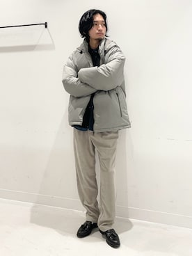 「アイテム（カバーオール）」を使った、平田望夢さん（メンズ・172cm）の冬コーディネート