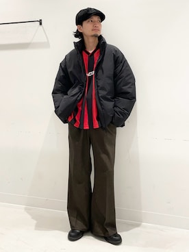 「Wrangler（ラングラー）のアイテム」を使った、平田望夢さん（メンズ・172cm）の冬コーディネート