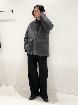 「アイテム（カバーオール）」を使った、平田望夢さん（メンズ・172cm）の冬コーディネート