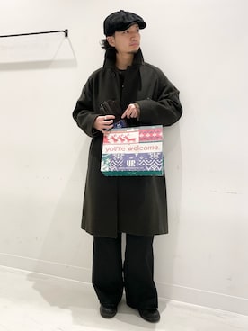 「アイテム（手袋）」を使った、平田望夢さん（メンズ・172cm）の秋コーディネート