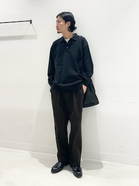 「URBAN RESEARCH（アーバンリサーチ）のMorphee　3WAY LARGE TOTE（トートバッグ）」を使った、平田望夢さん（メンズ・172cm）の秋コーディネート