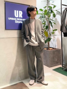 「アイテム（セットアップ）」を使った、平田望夢さん（メンズ・172cm）の冬コーディネート