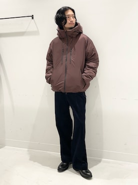 「アイテム（その他アウター、レッド系）」を使った、平田望夢さん（メンズ・172cm）の秋コーディネート