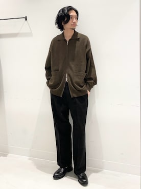 「アイテム（ドレスシューズ）」を使った、平田望夢さん（メンズ・172cm）の秋コーディネート