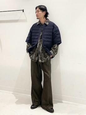 「URBAN RESEARCH（アーバンリサーチ）のアイテム（ダウンジャケット/コート）」を使った、平田望夢さん（メンズ・172cm）の秋コーディネート