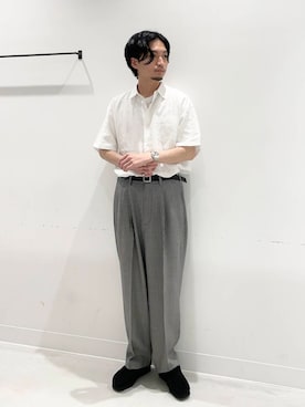 「ITTI（イッチ）のアイテム」を使った、平田望夢さん（メンズ・172cm）の春コーディネート