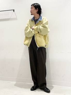 「URBAN RESEARCH DOORS（アーバンリサーチドアーズ）のL.L.Bean JAPAN EDITION　WINDY RIDGE JACKET（テーラードジャケット、ベージュ系）」を使った、平田望夢さん（メンズ・172cm）の春コーディネート