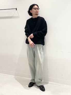「URBAN RESEARCH（アーバンリサーチ）のアイテム（メガネ）」を使った、平田望夢さん（メンズ・172cm）の秋コーディネート