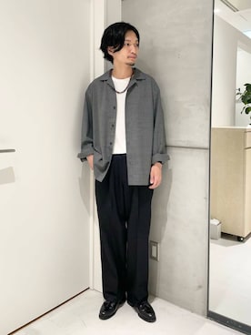 「BROOKS BROTHERS（ブルックスブラザーズ）のアイテム（シャツ/ブラウス）」を使った、平田望夢さん（メンズ・172cm）の夏コーディネート