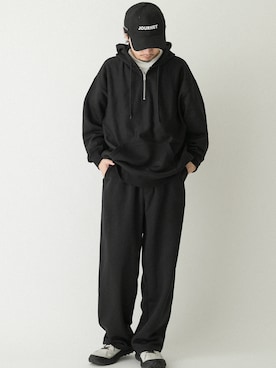 「アイテム（スウェット）」を使った、平田望夢さん（メンズ・172cm）の夏コーディネート