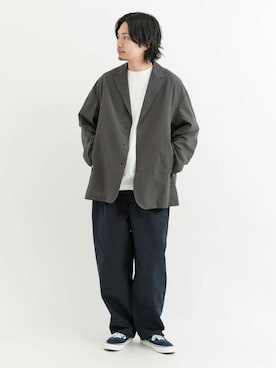 平田望夢さん(メンズ・172cm)の春コーディネート