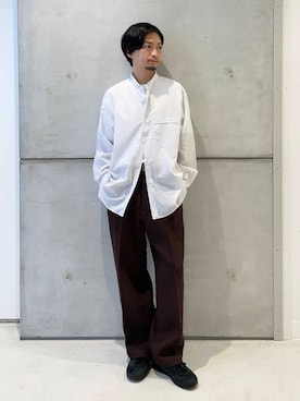 「ITTI（イッチ）のアイテム」を使った、平田望夢さん（メンズ・172cm）の春コーディネート