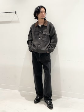 「URBAN RESEARCH（アーバンリサーチ）のアイテム（デニムパンツ）」を使った、平田望夢さん（メンズ・172cm）の秋コーディネート