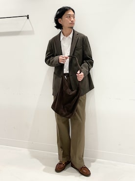 「季節の変わり目羽織コーデ」｜「アイテム（その他アウター）」を使った、平田望夢さん（メンズ・172cm）の秋コーディネート