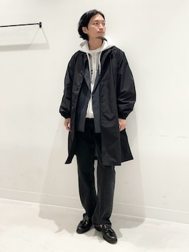 「アイテム（ステンカラーコート）」を使った、平田望夢さん（メンズ・172cm）の秋コーディネート