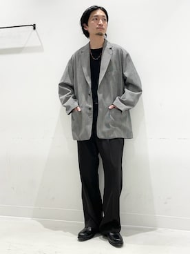 「URBAN RESEARCH（アーバンリサーチ）のnew basic　HIGH TWIST WOOL SINGLE JACKET（その他アウター、その他）」を使った、平田望夢さん（メンズ・172cm）の春コーディネート