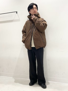 「アイテム（その他アウター、ブラウン系）」を使った、平田望夢さん（メンズ・172cm）の秋コーディネート