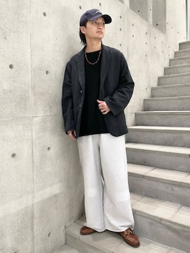「URBAN RESEARCH（アーバンリサーチ）のアイテム（その他アウター）」を使った、平田望夢さん（メンズ・172cm）の冬コーディネート