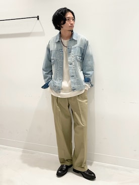 「URBAN RESEARCH DOORS（アーバンリサーチドアーズ）のLIFE STYLE TAILOR　マルチスペックコインローファー（ドレスシューズ）」を使った、平田望夢さん（メンズ・172cm）の夏コーディネート