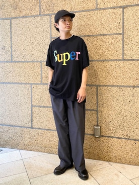 「Foxfire（フォックスファイヤー）のアイテム（帽子）」を使った、平田望夢さん（メンズ・172cm）の夏コーディネート