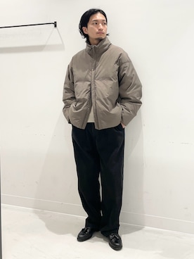 「アイテム（ダウンジャケット/コート）」を使った、平田望夢さん（メンズ・172cm）の秋コーディネート