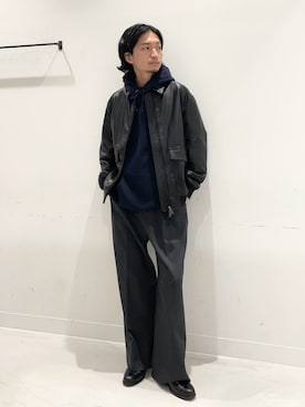 「アイテム（パーカー）」を使った、平田望夢さん（メンズ・172cm）の秋コーディネート