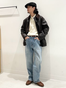 「URBAN RESEARCH（アーバンリサーチ）のアイテム（デニムパンツ）」を使った、平田望夢さん（メンズ・172cm）の秋コーディネート