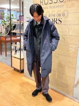 「アイテム（カバーオール）」を使った、平田望夢さん（メンズ・172cm）の冬コーディネート