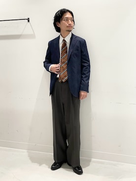 「アイテム（テーラードジャケット）」を使った、平田望夢さん（メンズ・172cm）の秋コーディネート