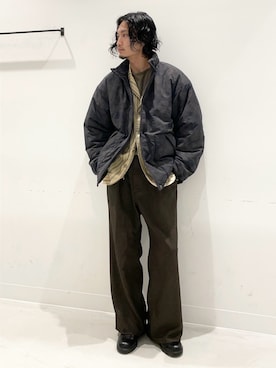 「Wrangler（ラングラー）のアイテム」を使った、平田望夢さん（メンズ・172cm）の冬コーディネート