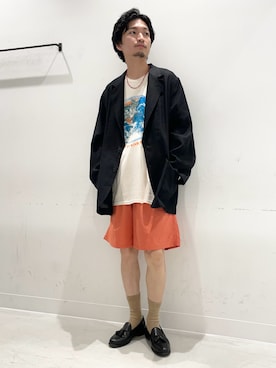 平田望夢さん(メンズ・172cm)の夏コーディネート