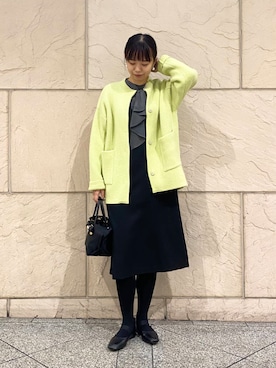 「URBAN RESEARCH ROSSO WOMEN（アーバンリサーチ　ロッソ）のアイテム（ジャンパースカート）」を使った、matsudaさん（レディース・162cm）の秋コーディネート