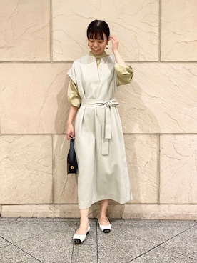 「オンオフ兼用」｜「アイテム（ワンピース）」を使った、matsudaさん（レディース・162cm）の秋コーディネート