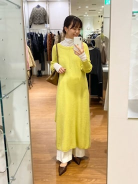「オンオフ兼用」｜「アイテム（ワンピース）」を使った、matsudaさん（レディース・162cm）の秋コーディネート