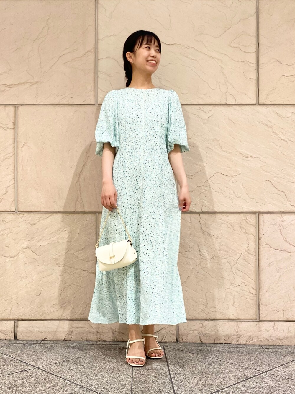 AKTE バルーンスリーブツイードワンピース AKTE（アクテ）の「バルーン