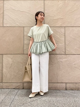 「URBAN RESEARCH ROSSO WOMEN（アーバンリサーチ　ロッソ）のアイテム（バッグ）」を使った、matsudaさん（レディース・162cm）の春コーディネート