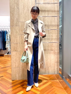 「URBAN RESEARCH ROSSO」｜「アイテム（トレンチコート）」を使った、matsuさん（レディース・162cm）の冬コーディネート