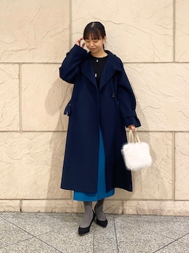 「オンオフ兼用」｜「アイテム（その他アウター）」を使った、matsudaさん（レディース・162cm）の冬コーディネート