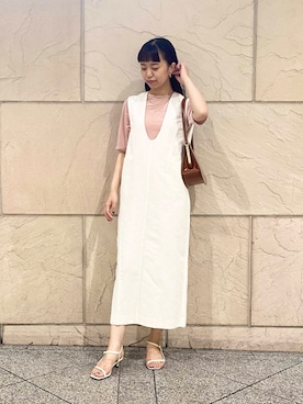 「アイテム（イヤリング）」を使った、matsudaさん（レディース・162cm）の夏コーディネート