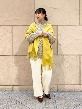 「URBAN RESEARCH ROSSO WOMEN（アーバンリサーチ　ロッソ）のアイテム（ストール/ショール）」を使った、matsudaさん（レディース・162cm）の秋コーディネート