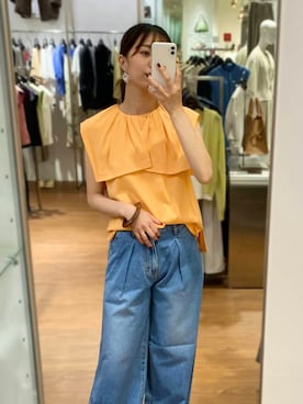 「アイテム（ブレスレット、ブラウン系）」を使った、matsuさん（レディース・162cm）の夏コーディネート