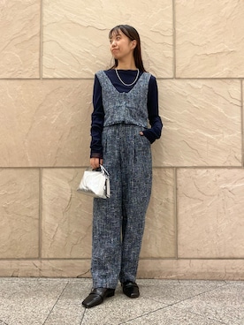 「アイテム（セットアップ）」を使った、matsudaさん（レディース・162cm）の秋コーディネート