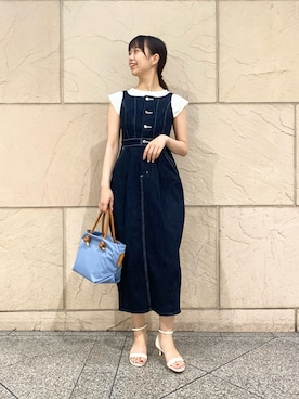 「Lee（リー）のアイテム（ワンピース）」を使った、matsuさん（レディース・162cm）の春コーディネート